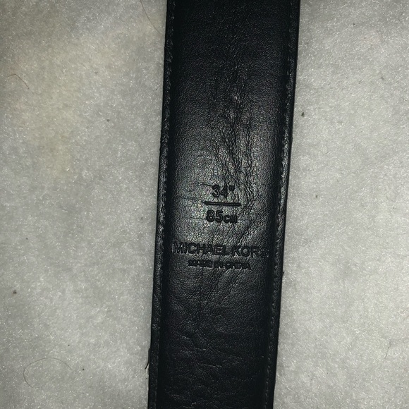 Michael kors men’s belt black and silver 34’ - Picture 2 of 4